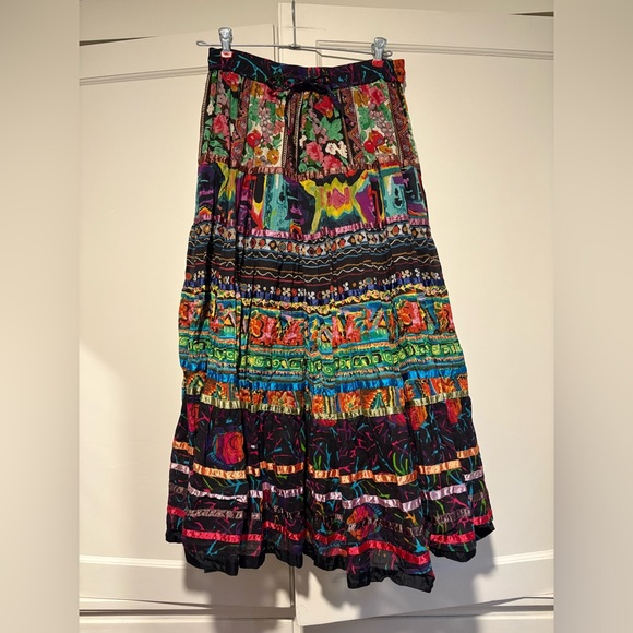TravelSmith Dresses & Skirts - Travel Smith Colorful Embellished Maxi Skirt
